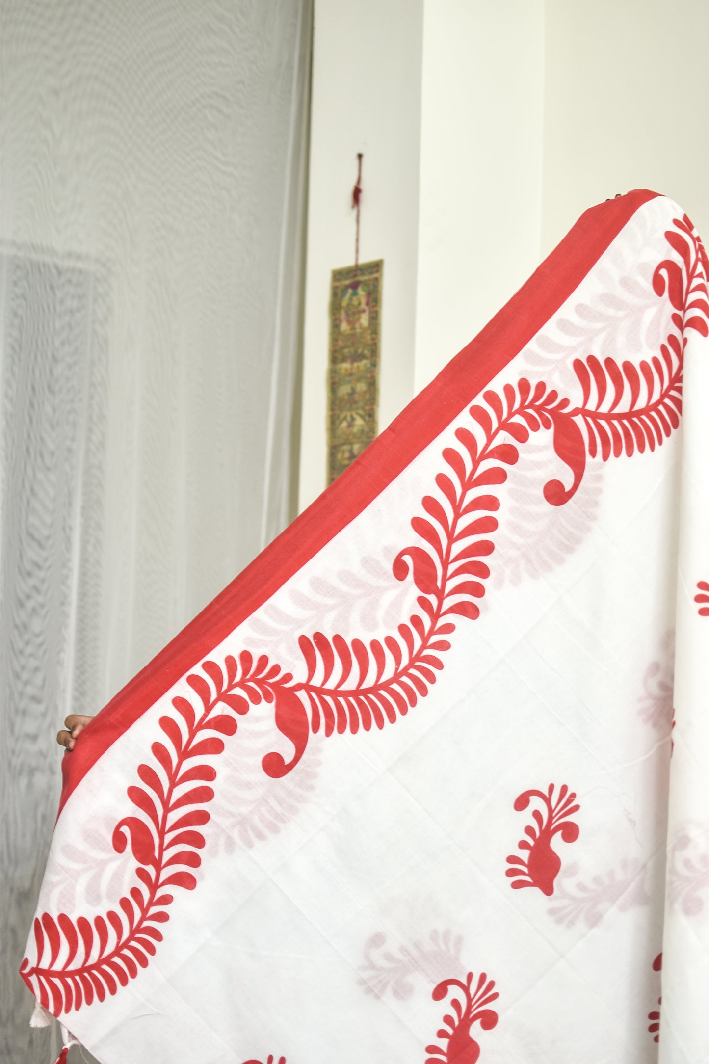 Maa Durga Pujor Saree Kash Phool