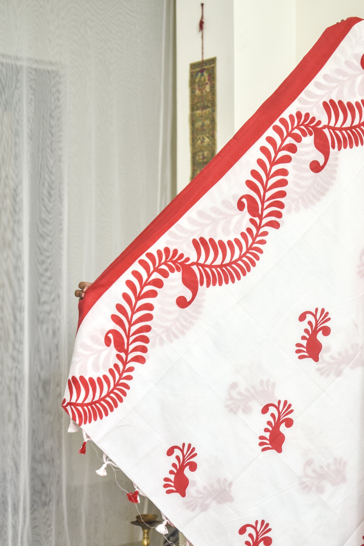 Maa Durga Pujor Saree Kash Phool