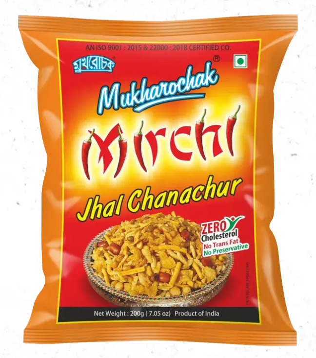 Mukharochak Mirchi Jhaal Chanachur - 400g (200g x Pack of 2)