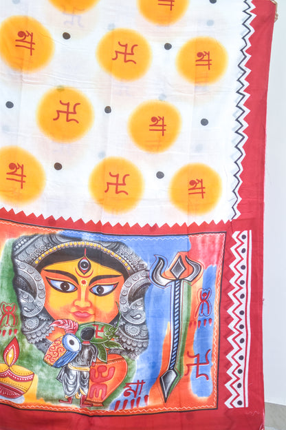 Maa Durga Pujor Saree Dhaki