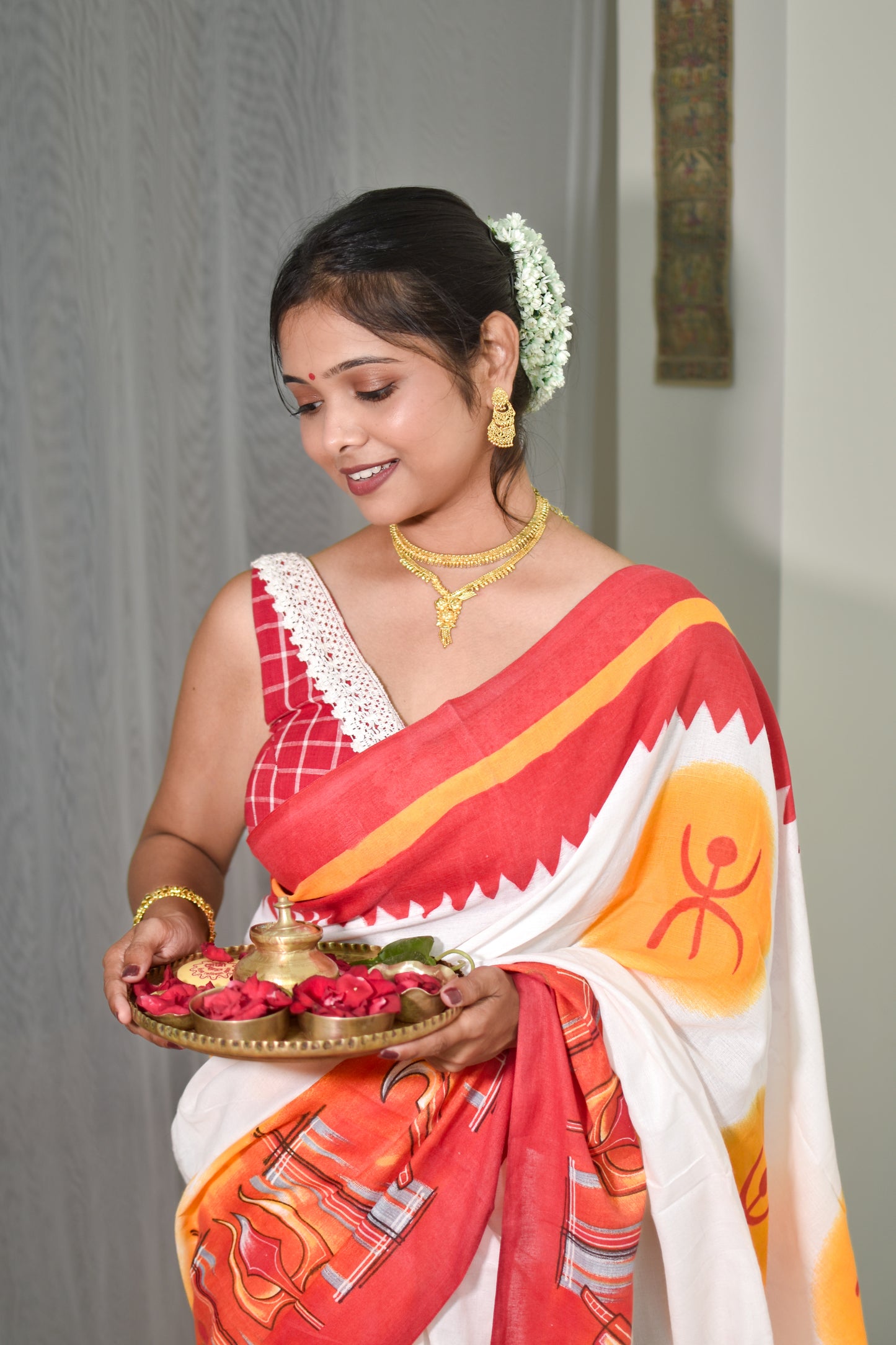 Maa Durga Pujor Sarees Paddo