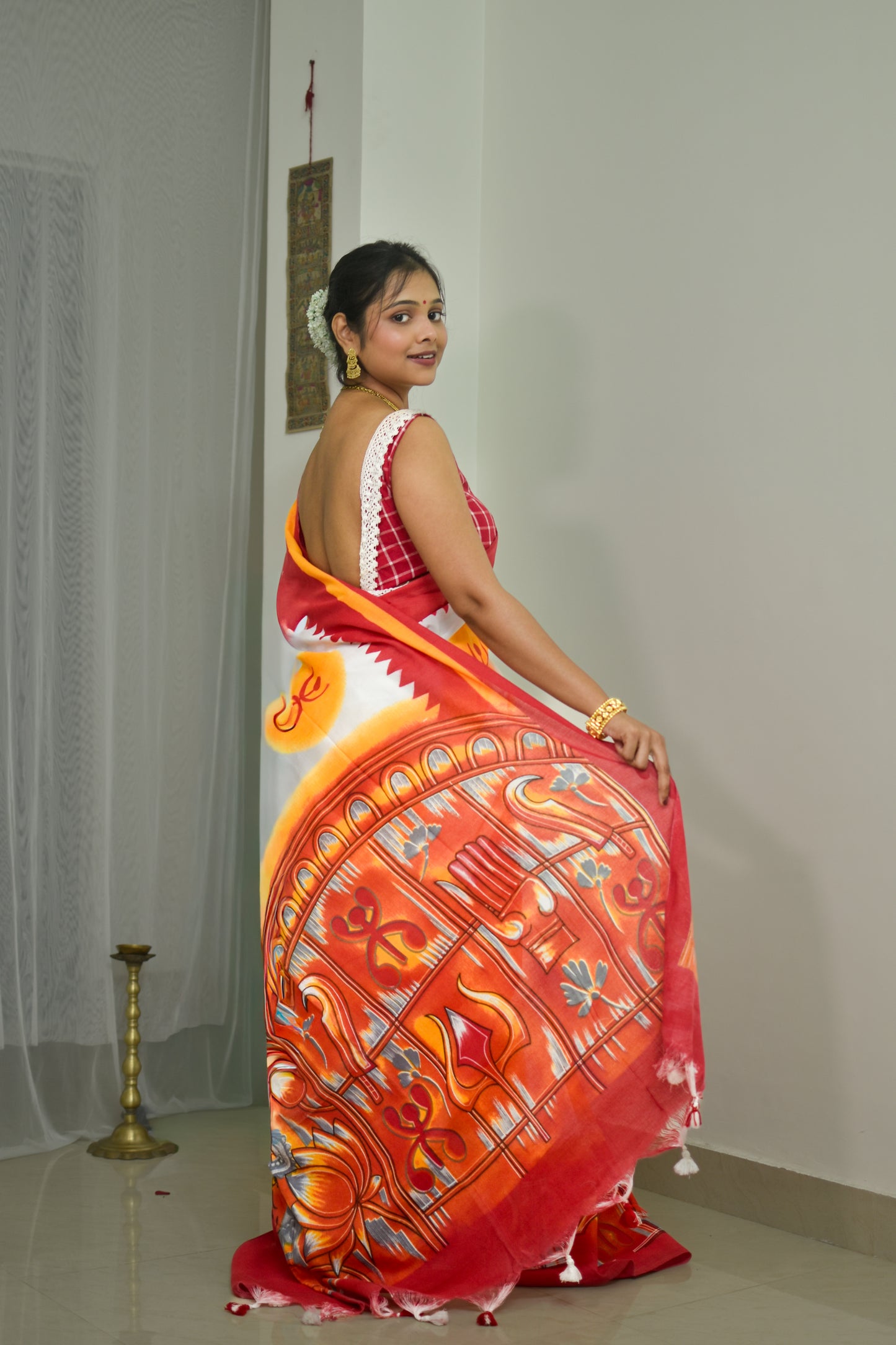 Maa Durga Pujor Sarees Paddo