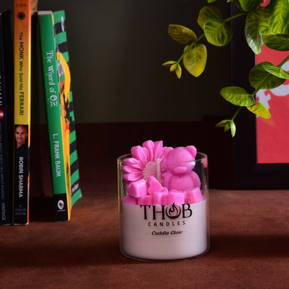 THOB Candles | Cuddle Glow | Hand poured Soy Wax Scented Candle | Warm Amber & Musk | Cozy Home Fragrance for Relaxation & Gifting