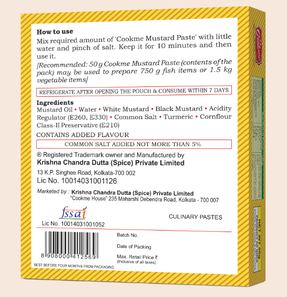 Cookme Mustard Paste 50g