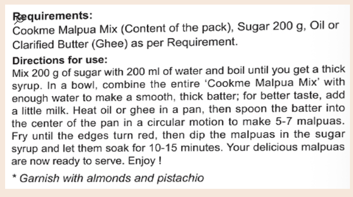 Cookme Malpua-Mix 100g