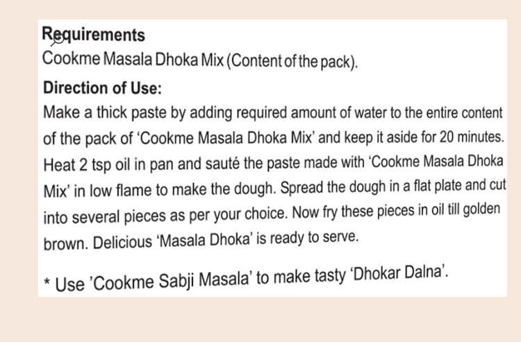 Cookme Masala Dhoka Mix 200g
