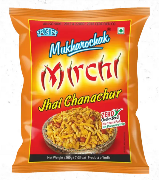 Mukharochak  Mirchi Jhaal Chanachur - 400g  (200g x Pack of 2)