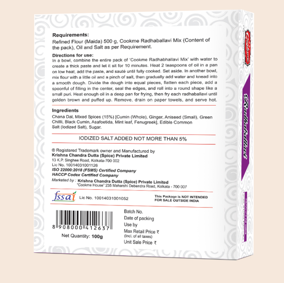 Cookme Radhaballavi-Mix 100g