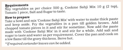 Cookme Sabji Masala 50g