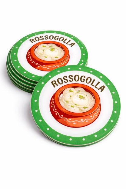 Bengali Culture Coaster Pack – Pack of 2 Designs (4 Pieces) | Premium Printed Acrylic UV Coasters