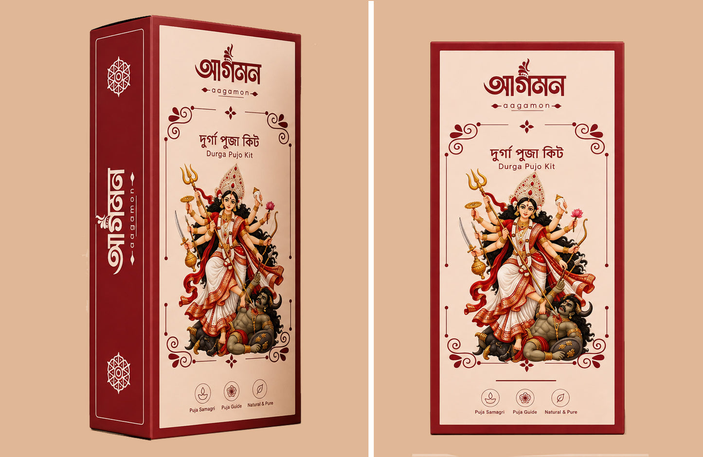 Aagamon | Durga Puja Kit | Complete Bengali Durga Pujo Dashakarma Samagri Set | Traditional Maa Durga Puja Essentials | Ready-to-Use Puja Kit for Shashthi, Saptami, Ashtami & Navami
