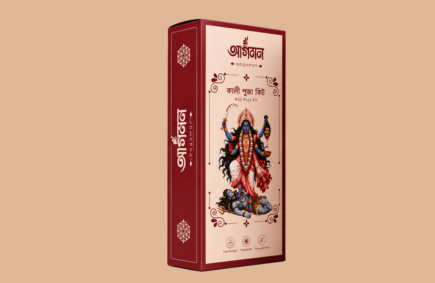 Aagamon Kali Puja Kit | Complete Bengali Kali Puja Samagri Set | Maa Kali Puja Essentials | Traditional Dashakarma Puja Items | Ready-to-Use Puja Kit for Home & Festival Worship