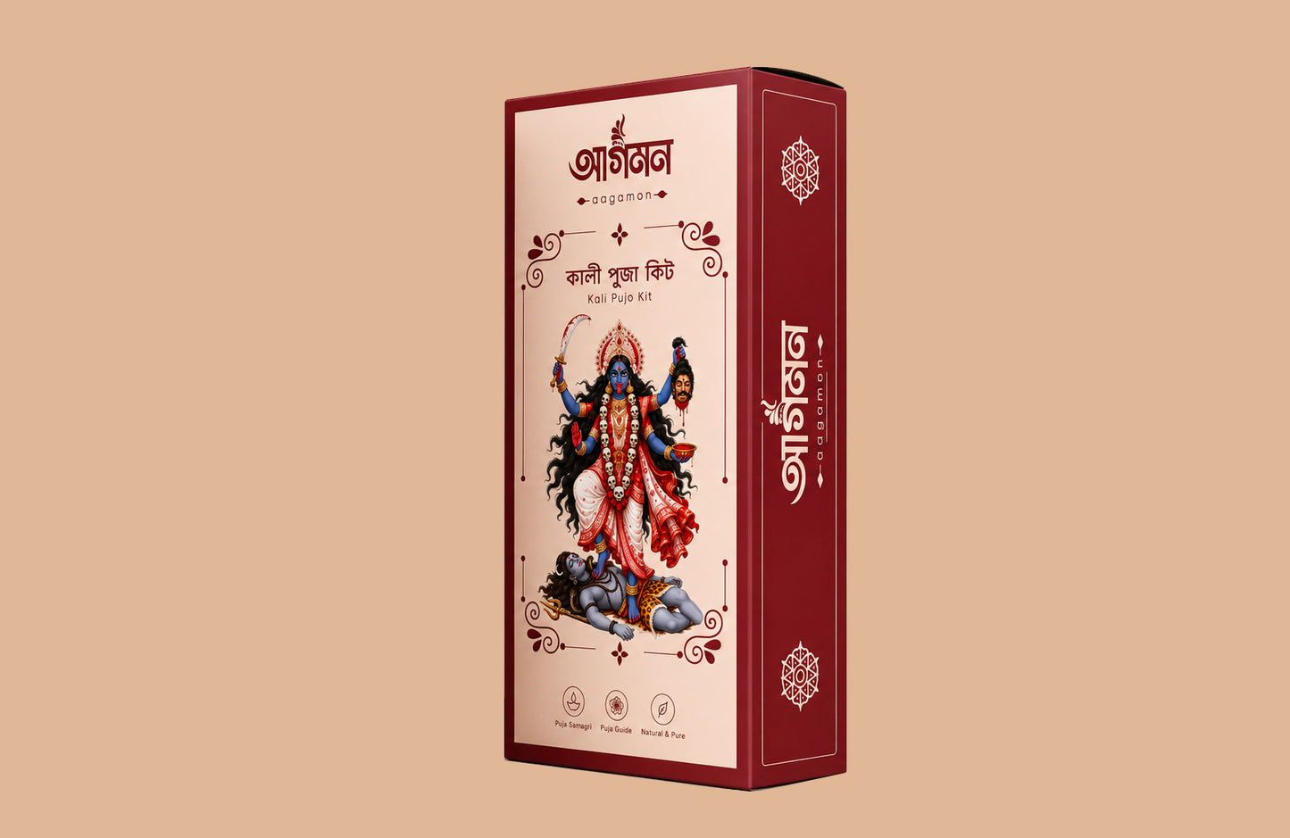 Aagamon Kali Puja Kit | Complete Bengali Kali Puja Samagri Set | Maa Kali Puja Essentials | Traditional Dashakarma Puja Items | Ready-to-Use Puja Kit for Home & Festival Worship